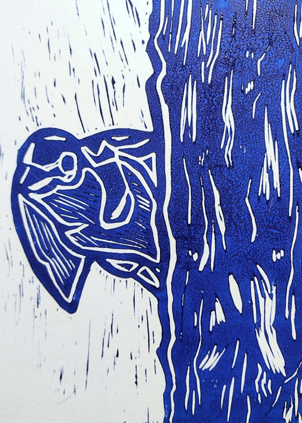 Finch Linocut Print